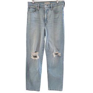 Madewell Women Perfect vintage Straight Jeans high rise Size 29 New distressed
